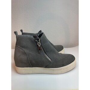 Steve Madden Gray Wedgie Wedge Double Zip Sneaker